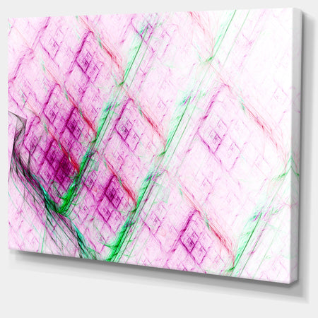 Purple Fractal Grill Pattern - Extra Large Abstract Art on Canvas