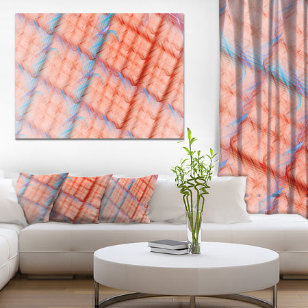 Red Fractal Grill Pattern - Extra Large Abstract Art on Canvas