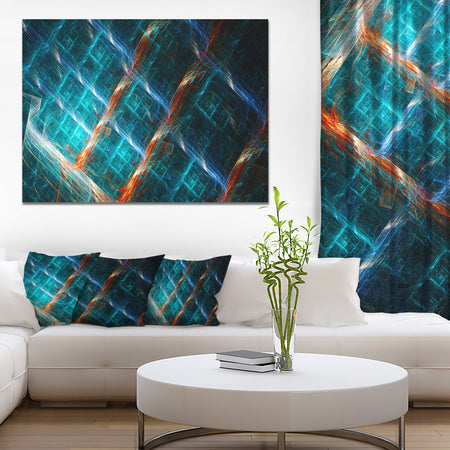 Glowing Green Fractal Grill - Extra Large Abstract Art on Canvas