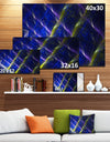 Dark Blue Fractal Grill - Extra Large Abstract Art on Canvas