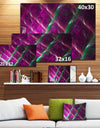 Purple Fractal Metal Grill - Abstract Wall Art Canvas