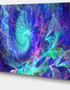 Blue Spiral Kaleidoscope - Abstract Wall Art Canvas