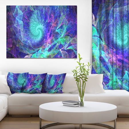 Blue Spiral Kaleidoscope - Abstract Wall Art Canvas