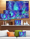 Blue Spiral Kaleidoscope - Abstract Wall Art Canvas