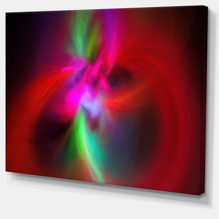 Red Spiral Kaleidoscope - Abstract Wall Art Canvas