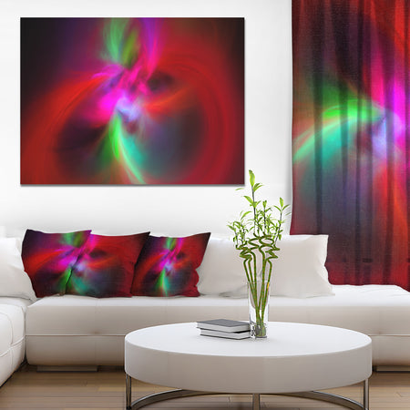 Red Spiral Kaleidoscope - Abstract Wall Art Canvas