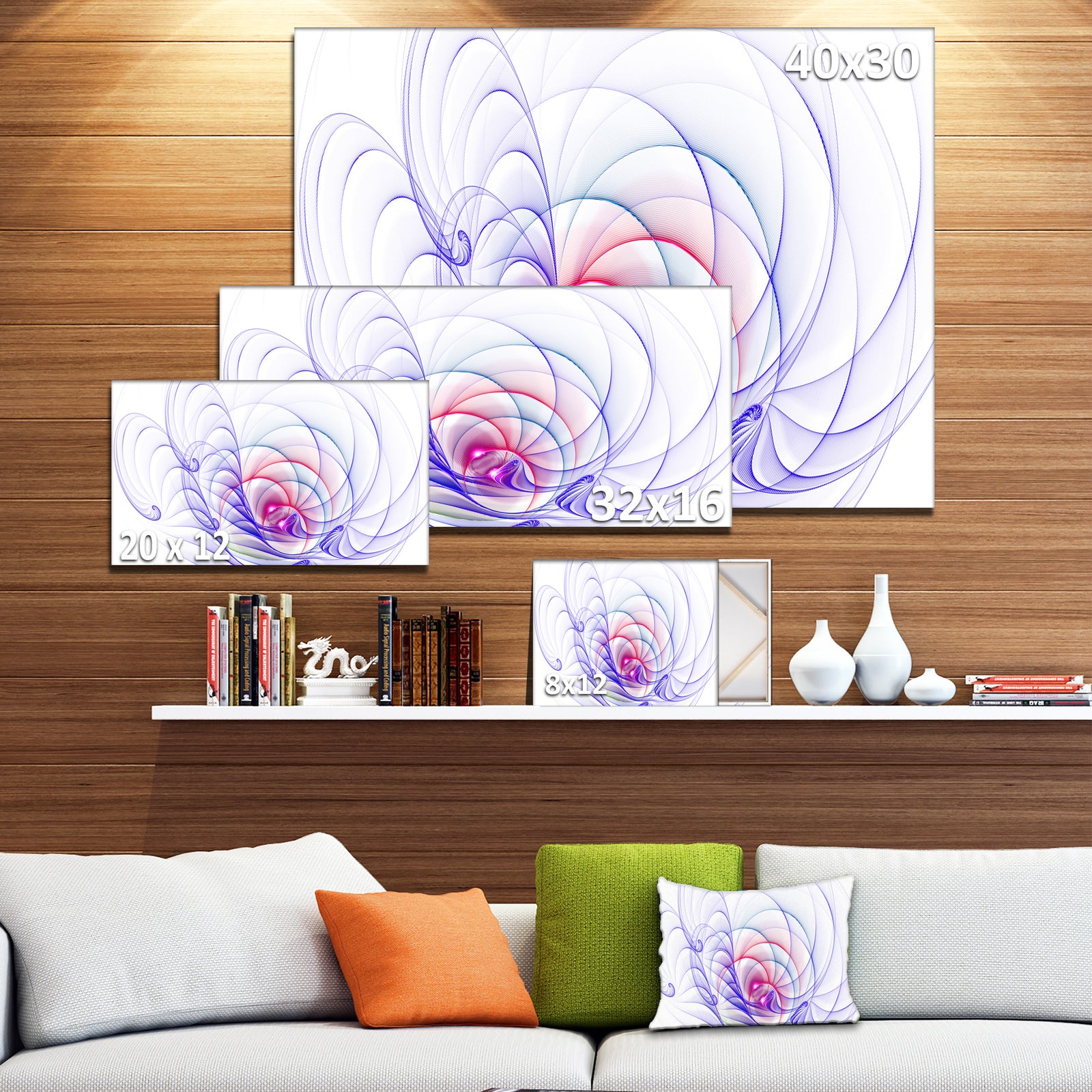 3D Blue Surreal Illustration - Abstract Wall Art Canvas