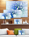 Blue Mystic Psychedelic Tree - Abstract Wall Art Canvas