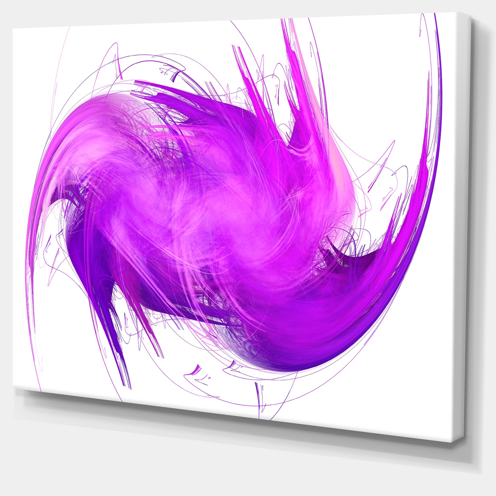 Abstract Purple Fractal Pattern - Abstract Wall Art Canvas