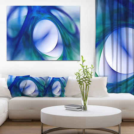 Mystic Blue Fractal Wallpaper - Abstract Wall Art Canvas
