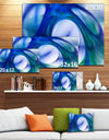 Mystic Blue Fractal Wallpaper - Abstract Wall Art Canvas