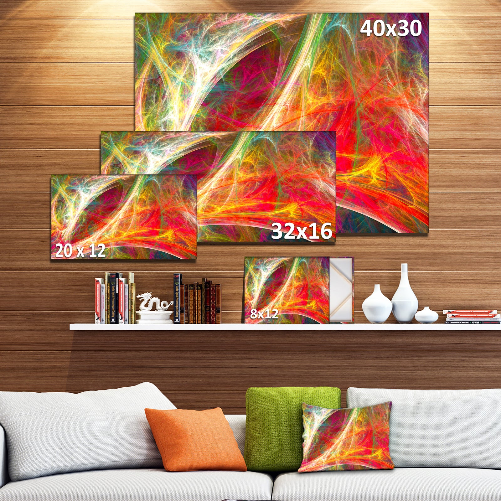 Mystic Red Fractal Wallpaper - Abstract Wall Art Canvas