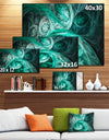 Mystic Turquoise Fractal Wallpaper - Abstract Wall Art Canvas