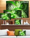 Mystic Green Fractal Wallpaper - Abstract Wall Art on Canvas