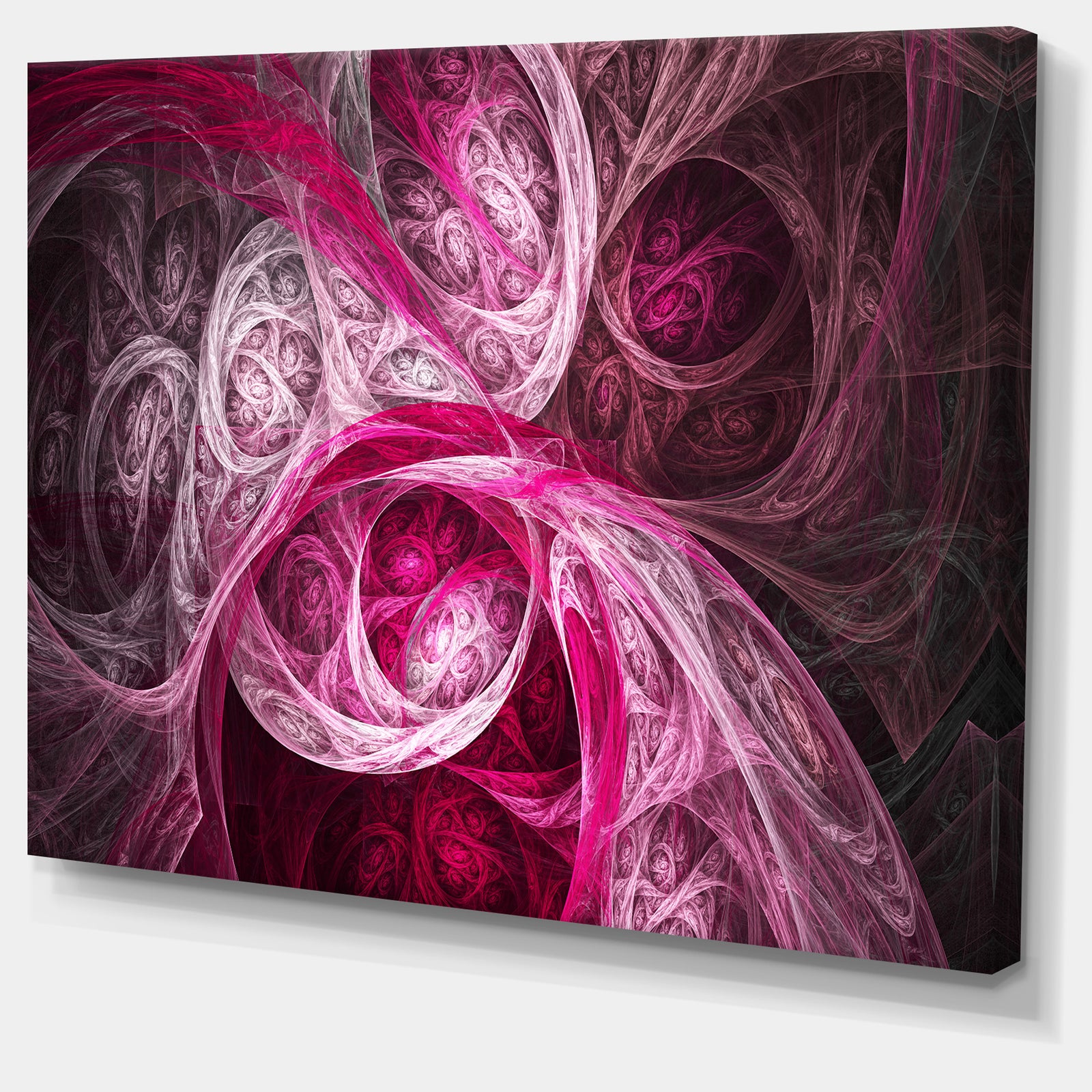 Mystic Pink Fractal Wallpaper - Abstract Wall Art Canvas