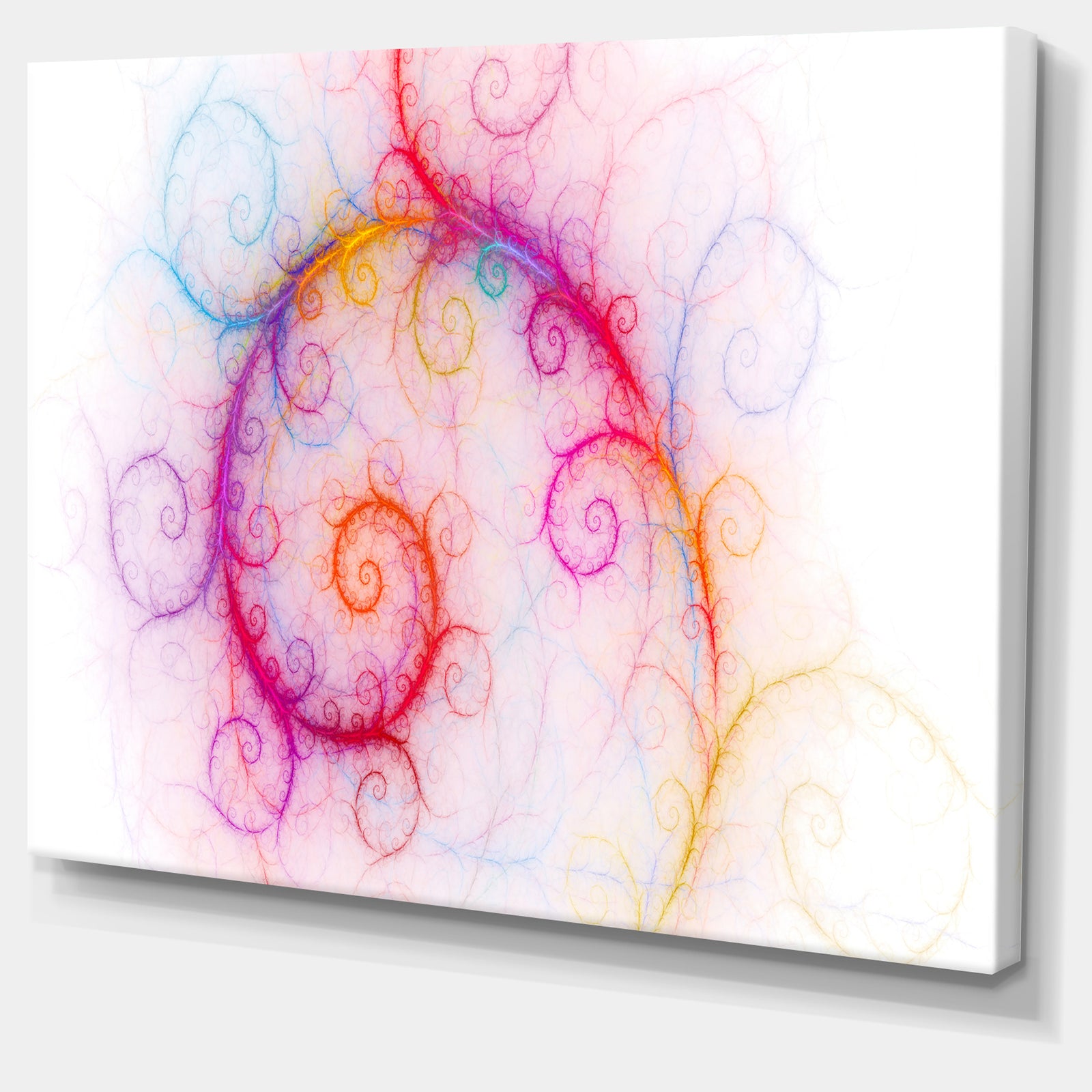 Beautiful Pink Fractal Pattern - Abstract Wall Art Canvas