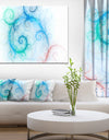 Beautiful Blue Fractal Pattern - Abstract Wall Art Canvas