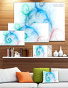 Beautiful Blue Fractal Pattern - Abstract Wall Art Canvas