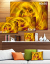 Mystic Golden Fractal Wallpaper - Abstract Wall Art Canvas