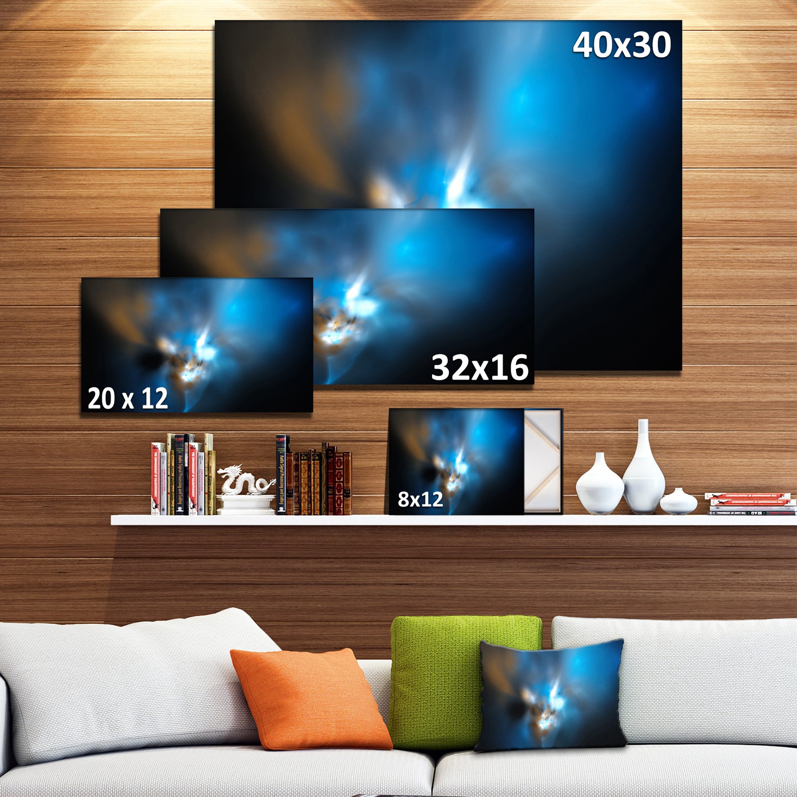 Mystic Green Fractal Wallpaper - Abstract Wall Art Canvas