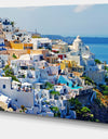 View of Fira Town Santorini - Abstract Wall Art Canvas