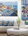 View of Fira Town Santorini - Abstract Wall Art Canvas