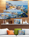 View of Fira Town Santorini - Abstract Wall Art Canvas