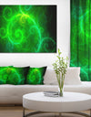 Beautiful Green Pattern on Black - Abstract Wall Art Canvas