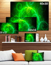 Beautiful Green Pattern on Black - Abstract Wall Art Canvas