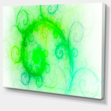 Beautiful Bright Green Pattern - Abstract Wall Art Canvas