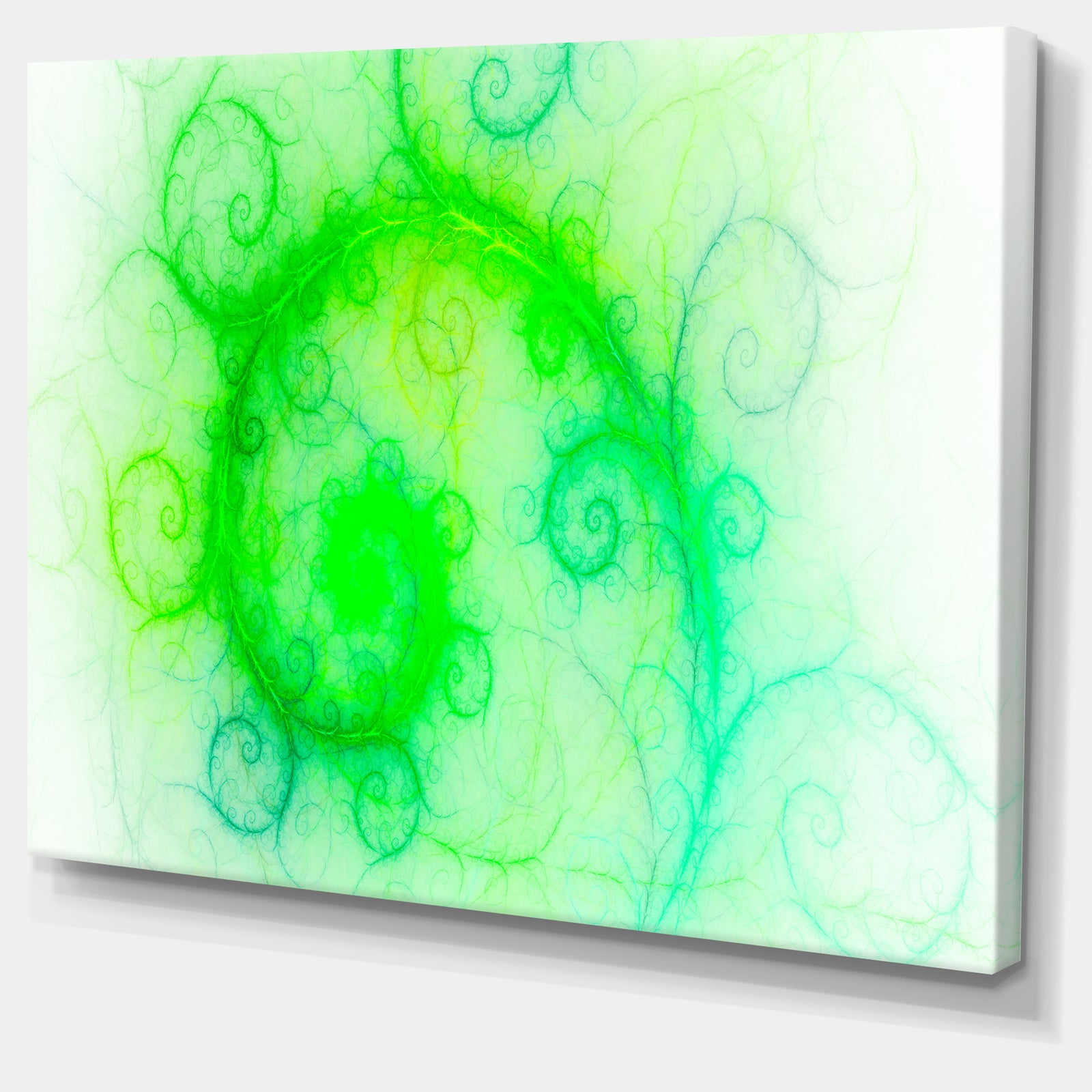 Beautiful Bright Green Pattern - Abstract Wall Art Canvas