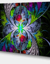 Multi-Color Fractal Stained Glass - Abstract Wall Art Canvas