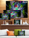 Multi-Color Fractal Stained Glass - Abstract Wall Art Canvas