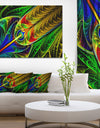 Stained Glass with Glowing Designs - Abstract Wall Art Canvas