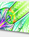 Green Blue Fractal Stained Glass - Abstract Wall Art Canvas