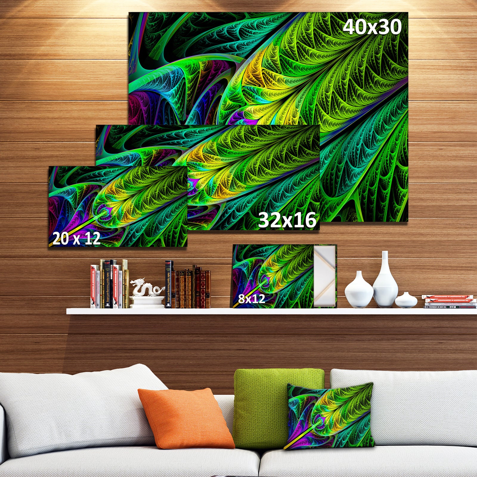 Green Stained Glass Texture - Abstract Wall Art Canvas