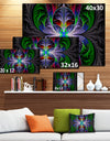 Beautiful Fractal Stained Glass - Abstract Wall Art Canvas