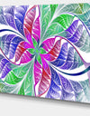 Flower-like Fractal Stained Glass - Abstract Wall Art Canvas