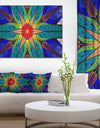 Budding Fractal Colorful Flower - Abstract Wall Art on Canvas