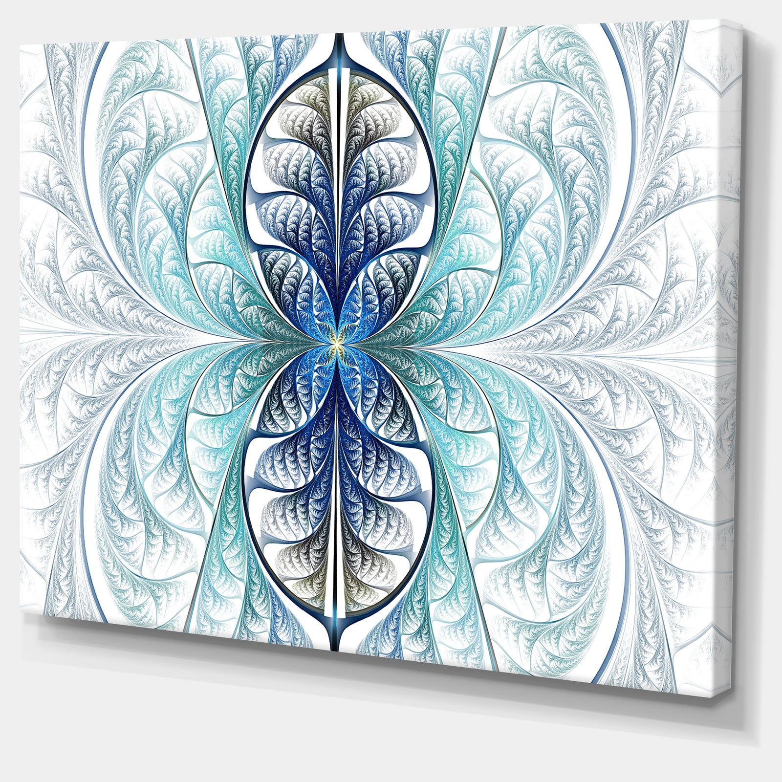 Light Blue Stained Glass Texture - Abstract Wall Art on Canvas