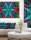 Glowing Fractal Flower Layers - Abstract Wall Art on Canvas