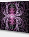 Purple Glowing Fractal Stained Glass - Large Wall Art on Canvas