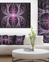 Purple Glowing Fractal Stained Glass - Large Wall Art on Canvas