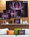 Purple Glowing Fractal Stained Glass - Large Wall Art on Canvas