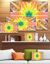 Yellow Glowing Fractal Texture - Large Wall Art on Canvas