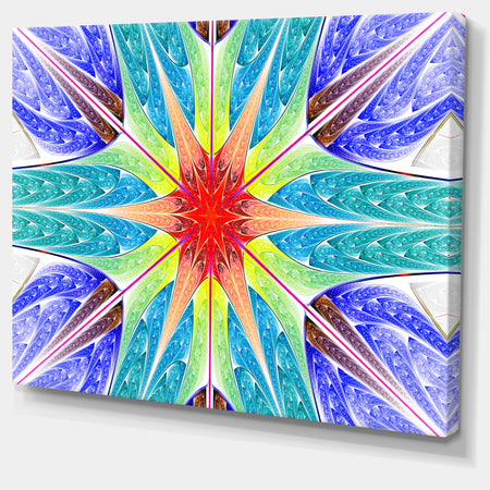 Extraordinary Fractal Blue Design - Large Wall Art on Canvas