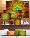 Extraordinary Fractal Yellow Design - Large Wall Art on Canvas