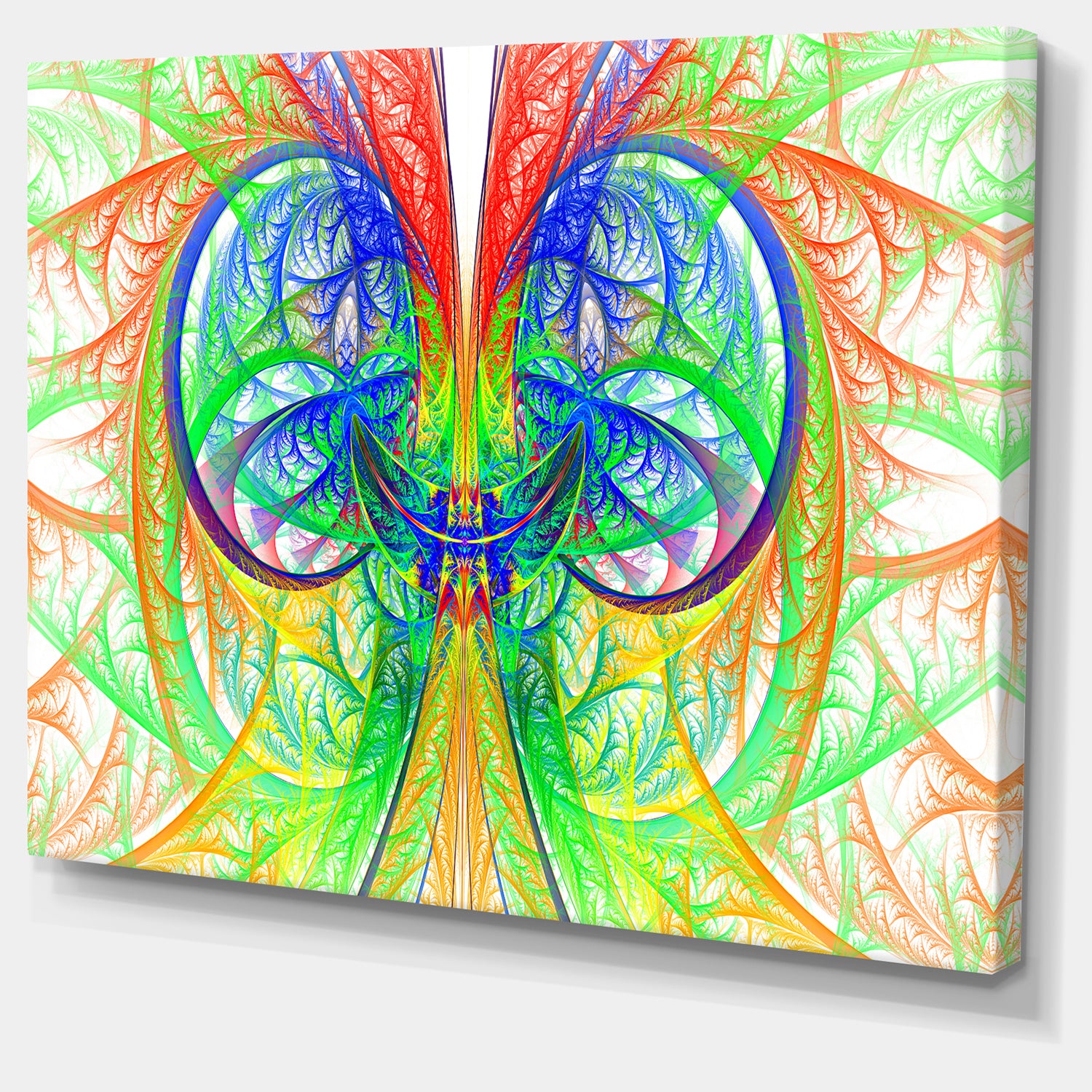 Extraordinary Fractal Green Design - Large Wall Art on Canvas