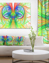 Extraordinary Fractal Green Design - Large Wall Art on Canvas