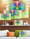 Extraordinary Fractal Green Design - Large Wall Art on Canvas